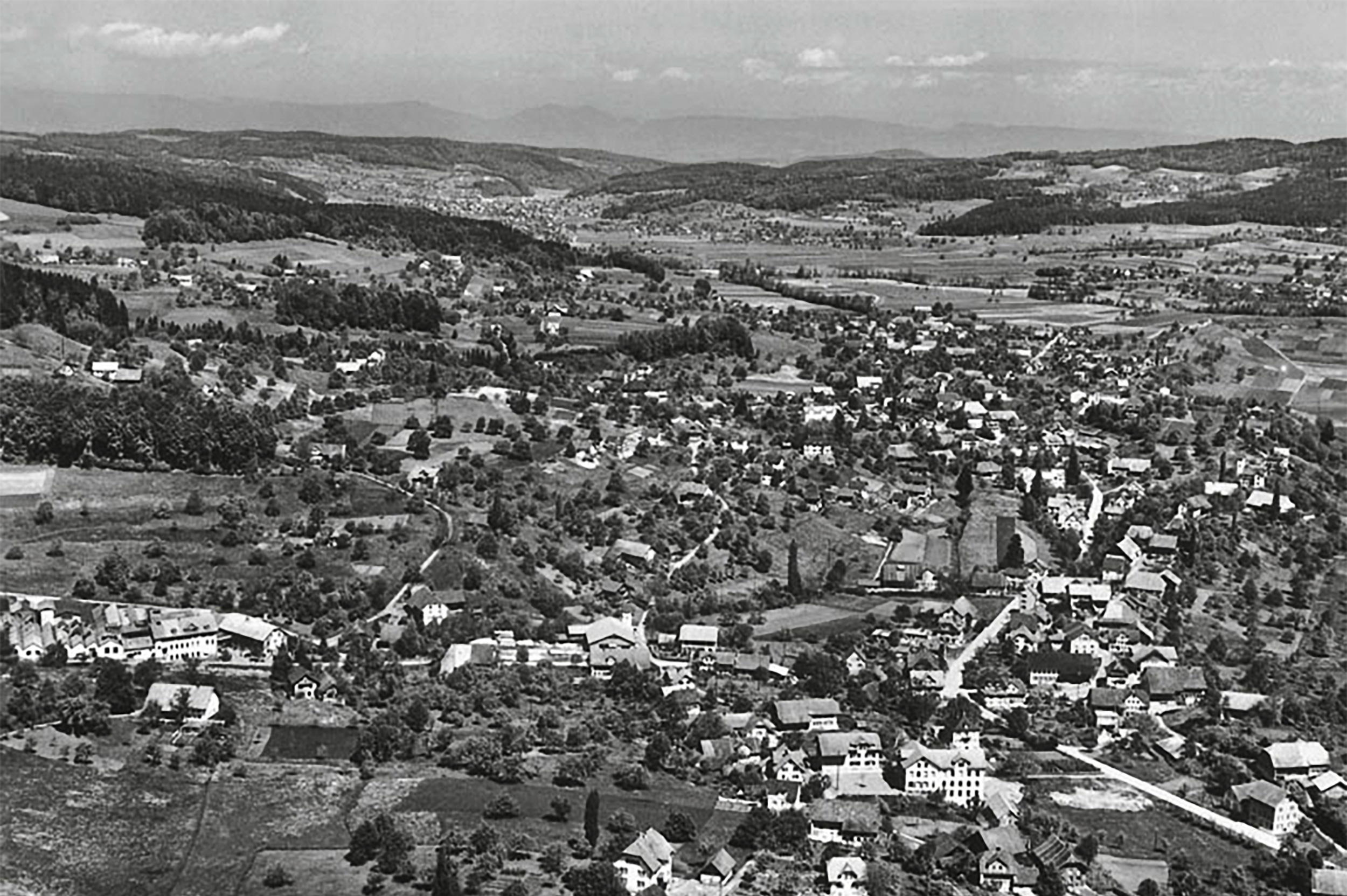 Flugaufnahme Oberdorf Richtung Unterdorf